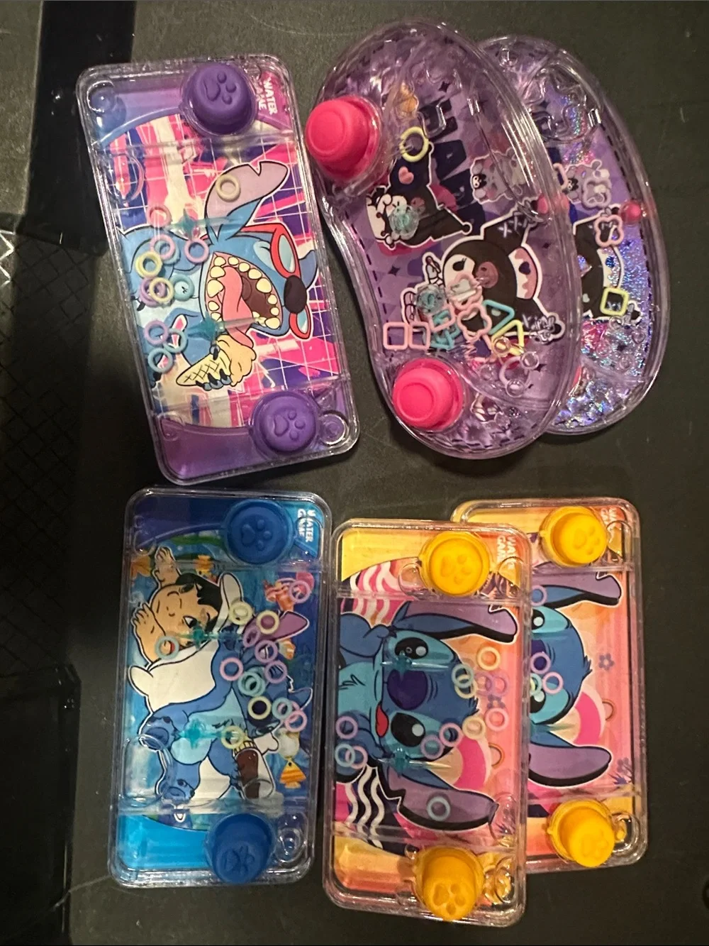 Disney Handheld Water Ring Toss Games - Purple, Blue, Yellow